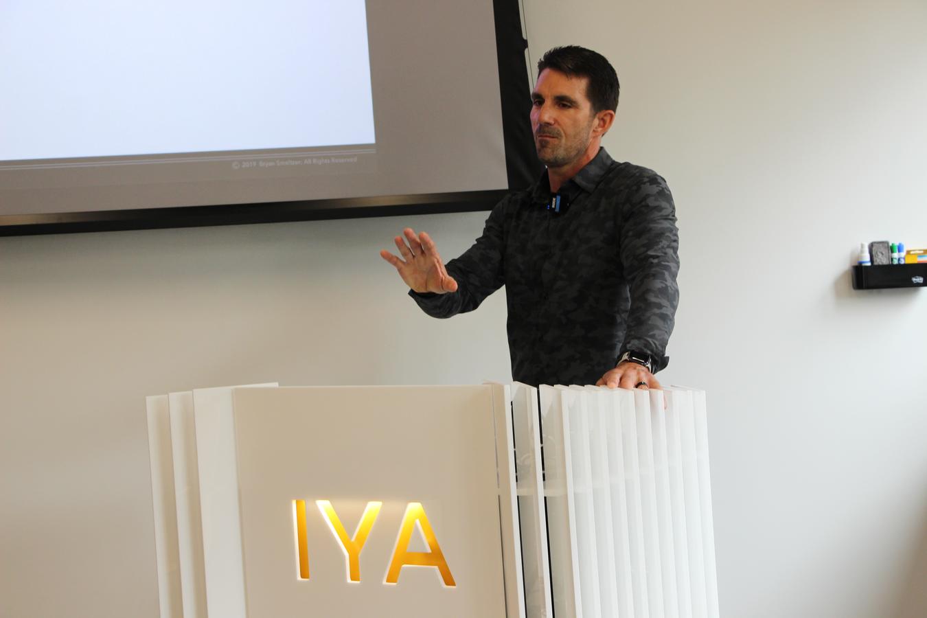 Bryan Smeltzer speaking at USC Iovine & Young Academy